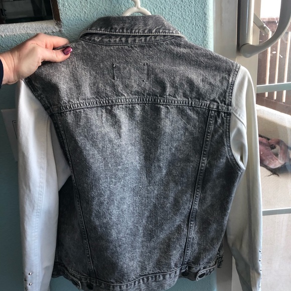 Sandro grey and white jean jacket - Picture 3 of 6